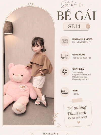 Set áo kiểu bé gái SB16