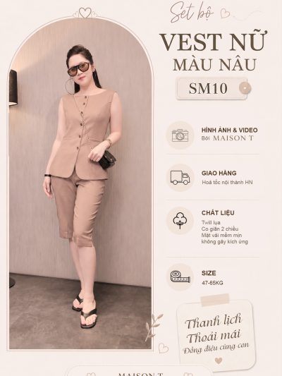 Set bộ vest nữ màu nâu SM10